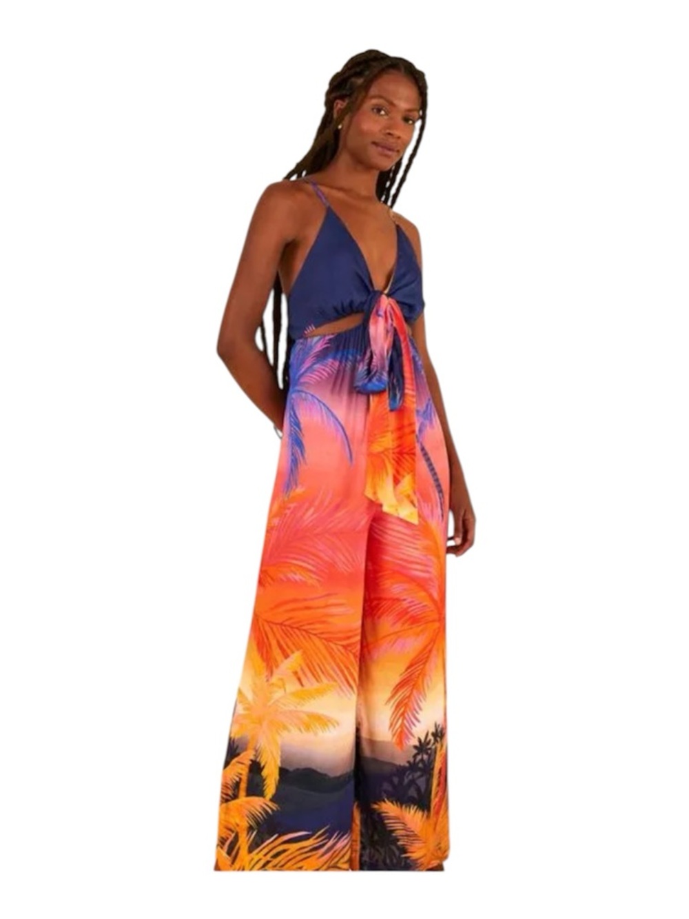FARM Rio X Anthropologie Jungle Wide Leg Jumpsuit - Picture 10 of 10